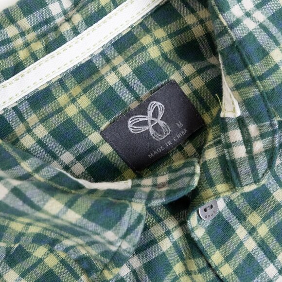 Aritzia TNA Flannel Shirt Plaid Green Button Up Medium - Picture 4 of 15